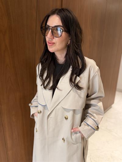 Mavi Biyeli , Bej Gabardin Trençkot