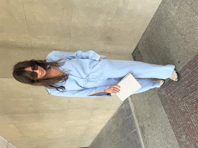 Hakim Yaka , Tencel , Bebe Mavisi , Gömlek & Pantolon Takım