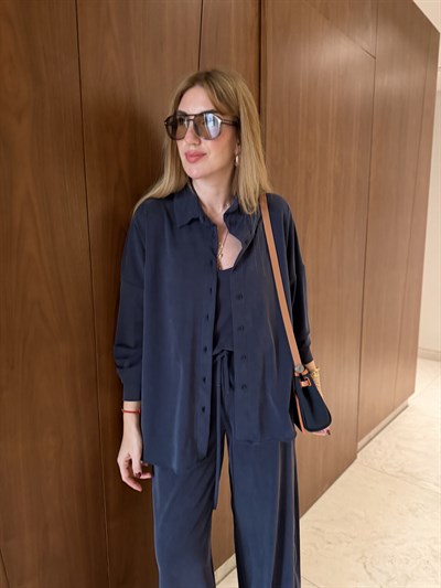 Örme Modal , Lacivert , Üçlü Takım