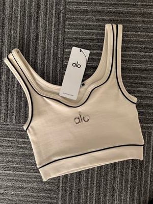 Marka Logolu Bej Crop