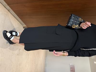 Orijinal Model , Önü Cepli , Siyah Kalem Etek