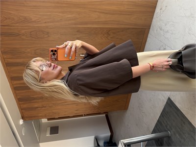 Orijinal Model Yarım Kol Acıkahve Trençkot