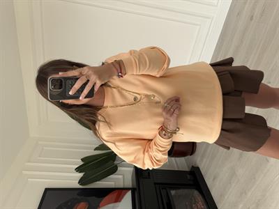 Kayısı Renk , Basic Sweatshirt