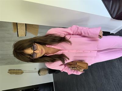Hakim Yaka , Tencel , Pembe , Gömlek & Pantolon Takım