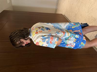 Mavi Desenli , Şort & Gömlek Takım