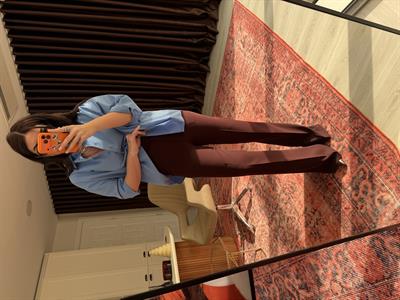 Premium Kalite Krep Kumaş , Bordo İspanyol Paça Pantolon