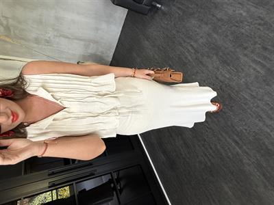 Bağlamalı , Bluz & Etek , Bej Takım