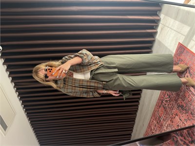 Kuşaklı Haki Premium Pantalon
