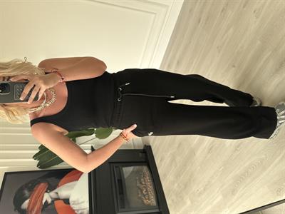 Marka Logolu Siyah Eşofman Altı