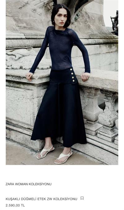 Orijinal Model , Yandan Gold Düğmeli , Premuim , Midi Boy , Lacivert Gabardin Etek