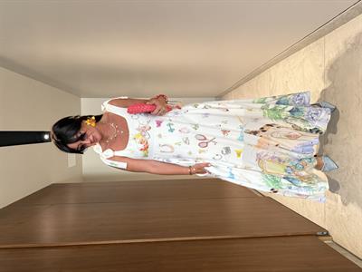 Özel Seri, Renkli Desenli Toskana Elbise