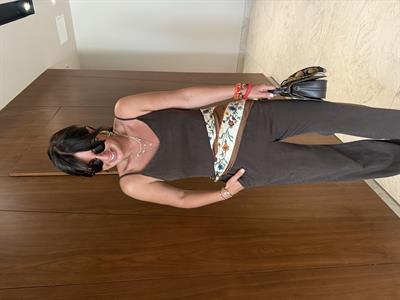 Askılı , Tencel Gabardin , Acı Kahve Tulum