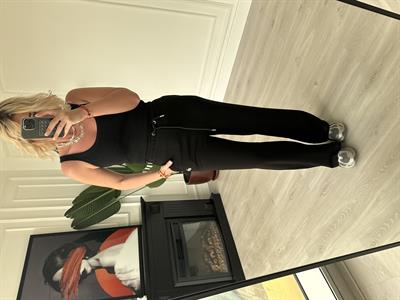 Marka Logolu Siyah Eşofman Altı