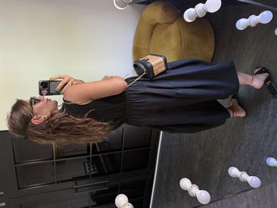 Siyah Beli Lastikli, Tencel Pantolon Etek