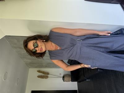 Premium Seri İthal Keten İndigo Tulum