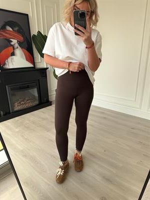 Marka Logolu Acı Kahve Toparlayıcı Tayt