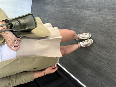 İçi Şortlu , Bej , Premium Etek