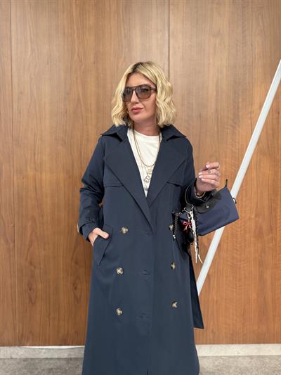 Orijinal Marka , Lacivert , Premium Trençkot