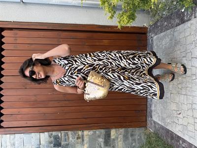 Zebra Desenli , Tiril Elbise