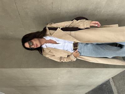 Premium , Bej , Süet Trençkot