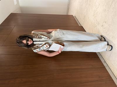 Orijinal Marka , %100 Coton , Beli Lastikli , Bej Palazzo