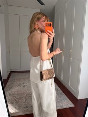 Orijinal Model , V Yaka , Premium , Ekru Tencel Jean Takım
