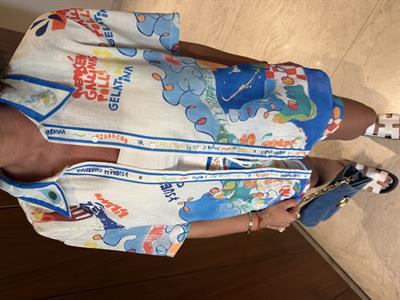 Mavi Desenli , Şort & Gömlek Takım