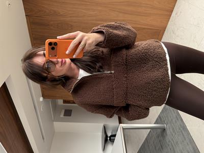 Orijinal Model, Acıkahve Teddy Sweat Mont