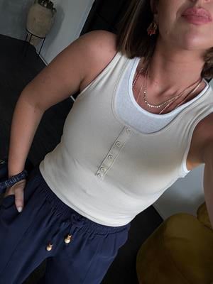 Önü Düğmeli , Çift Katlı , Bej Top Body