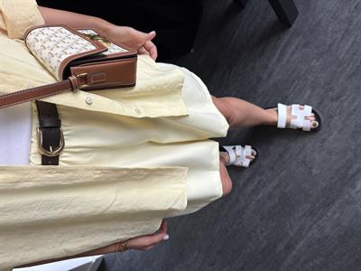 Beli Lastikli , Likralı , Kemerli , Sarı Şort