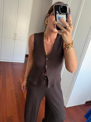 Ekstra Rahat , Acı Kahve , Premium Yelek & Pantolon Takım