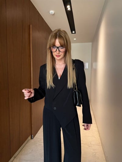 Orijinal Model , Siyah , Kruvaze Ceket & Pantolon Takım