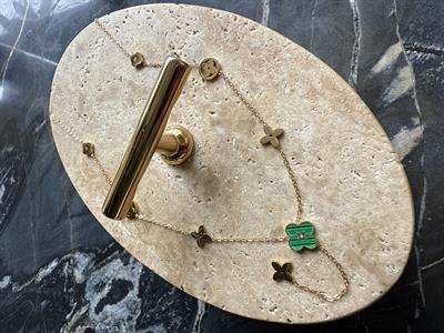 14K Kaplama , Yeşil Yonca Kolye