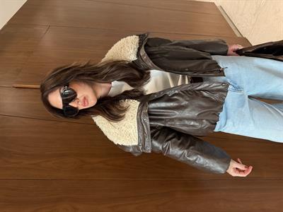 Orijinal Model , Yakası Kürklü , Acı Kahve Bomber , Deri Mont