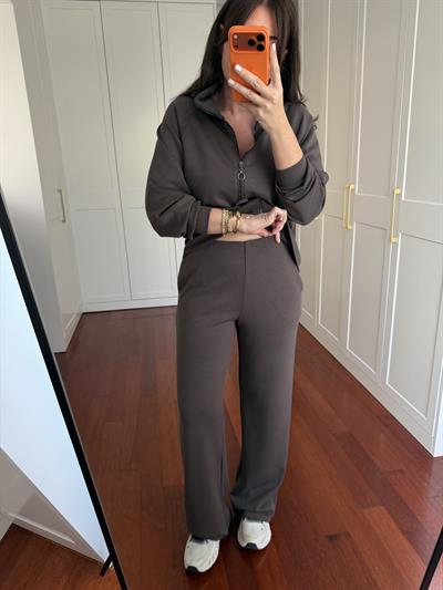 Orijinal Marka , Belden Büzgü Detaylı , Acı Kahve Modal Takım