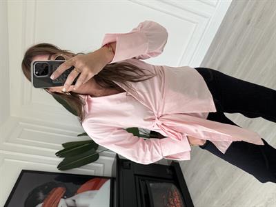 Kruvaze Bağlamalı , Pembe Poplin Gömlek