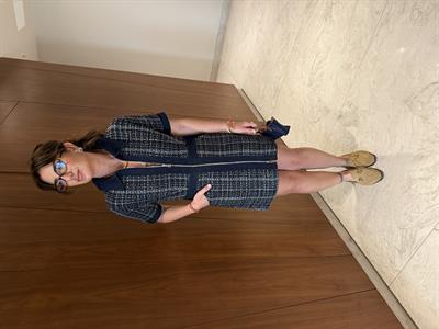Orijinal Model Denim Tüvit Mix Elbise 