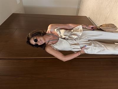 Önden Bağlamalı , Fırfırlı , Bej , Bluz & Pantolon Takım