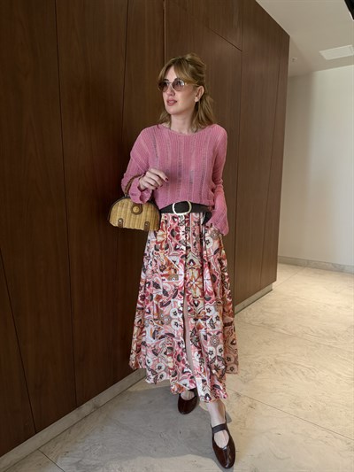 Ajurlu , Yumuşacık Pembe Merserize