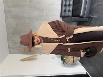 Teddy Astarlı , Geniş Yaka , Kahve Süet Kaban