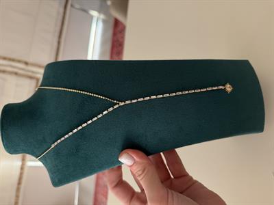 Sıralı Zirkon Taşlı , Mini Güneş Kolye