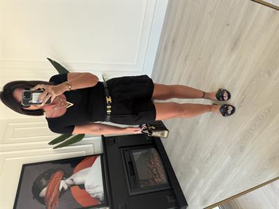 Şehir Boy , Siyah Tencel Şort