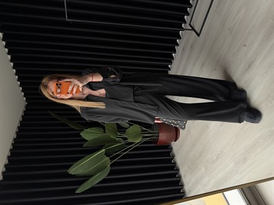 Örme Modal , Siyah , Üçlü Takım