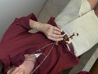 Orijinal Model 3lü Set Zebralı Bordo Kolye