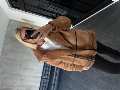 İçi Teddy Astarlı , Kahverengi Nubuk Kaban