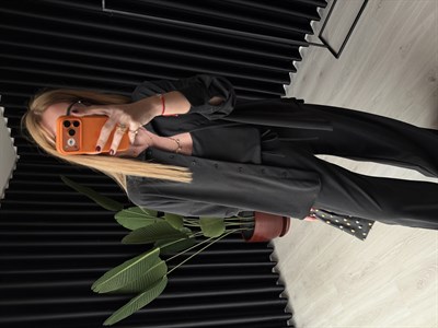 Örme Modal , Siyah , Üçlü Takım