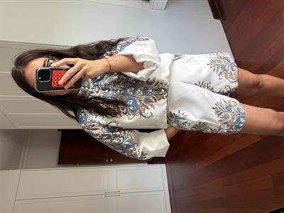 Orijinal Model , Desenli , Ekru , Şortlu Takım