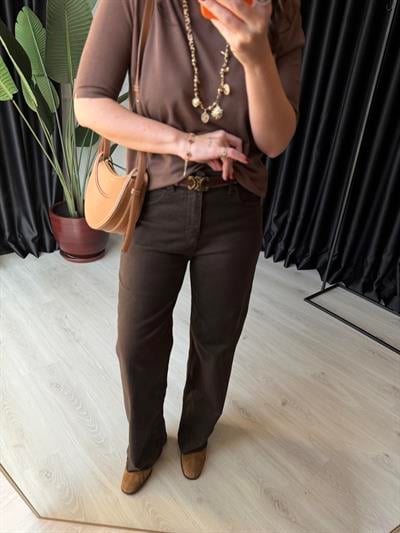 Full Likralı , Kesik Paça , Acı kahve Palazzo Jean