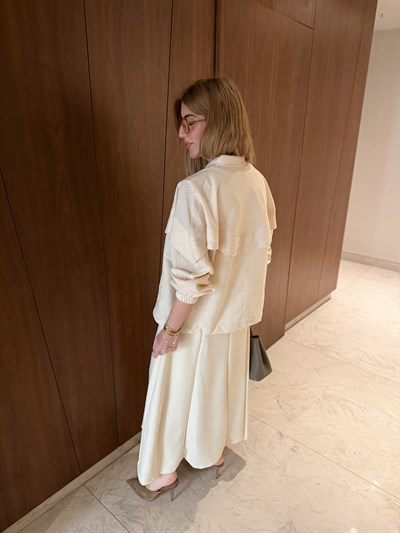 Premium Modal Elbise & Bomber Ceket , Bej Takım