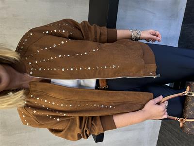 Orijinal Model Premium Taba Zımbalı Bomber Mont